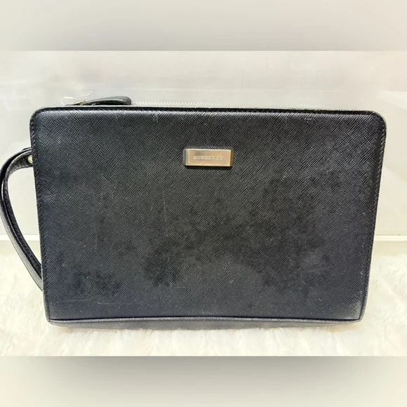 BURBERRY Black Leather Clutch - Picture 1 of 11
